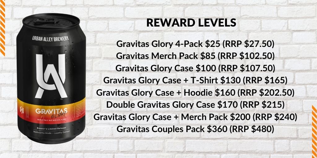 Gravitas Glory Beer Reward Levels